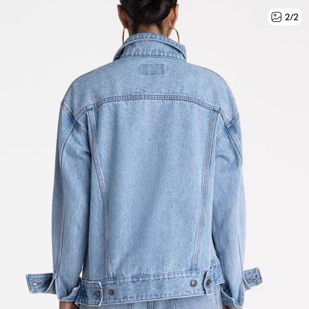KBB by Kahlana oversized asymmetrical “The Denim Jacket” size 3X. NWT. Trending - Picture 3 of 3